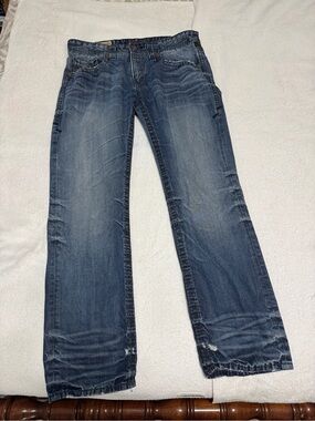Rivet De Cru Jeans 36x34 Andrew Relaxed Straight Distressed Rock